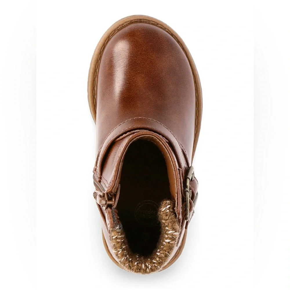 Wonder Nation Brown Boots with Buckle Detail New size 8 - Picture 4 of 7